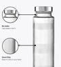 (Set of 2) 750ml Airtight Glass Water Bottle Stainless Steel Lid Food Grade Hydration Bottle