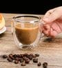 (Set of 2) 80ml Double Wall Insulated Heat-Resistant Glass Coffee Tumbler