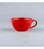 (Set Of 2) Animal Bone Ash Free Porcelain Red & White Tea Cups