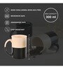 (Set Of 2) Animal Bone Ash Free Stoneware Black & White Coffee Tall Mugs
