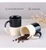 (Set Of 2) Animal Bone Ash Free Stoneware Black & White Coffee Tall Mugs