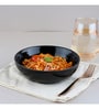 (Set Of 2) Black & Orange Stoneware Snack Bowl