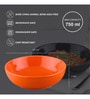 (Set Of 2) Black & Orange Stoneware Snack Bowl