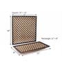 (Set Of 2) Brown Bamboo Square Weaved Tray
