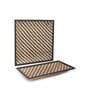 (Set Of 2) Brown Bamboo Square Weaved Tray