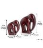 (Set Of 2) Brown Mango Wood Handcrafted Elephant Pair