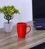 (Set of 2) Bubble 360 ml Ceramic Coffee Mug (Red)