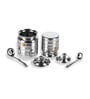 (Set of 2) Classic Collection 350ml & 500ml Stainless Steel Ghee Pot with Lid & Spoon