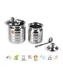 (Set of 2) Classic Collection 350ml & 500ml Stainless Steel Ghee Pot with Lid & Spoon