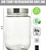 (Set of 2) Classic Collection See Through Lid Glass Storage Jars
