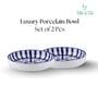 (Set of 2) Fine Durable Scratch Resistant Porcelain Serving Bowl