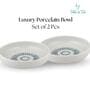 (Set of 2) Fine Scratch Resistant Porcelain Dinner Bowl