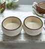(Set of 2) Handcrafted 150ml Dinner Bowl (Cream)