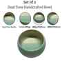 (Set of 2) Handcrafted Dual Tone 150ml Dinner Bowl (Green)