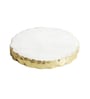 (Set of 2) Marble Handmade 4.5 inch Dia White Trivet- Large