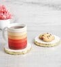 (Set of 2) Marble Handmade 4.5 inch Dia White Trivet- Large