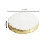 (Set of 2) Marble Handmade 4.5 inch Dia White Trivet- Large
