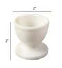 (Set of 2) Marble White Handmade Egg Cups