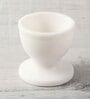 (Set of 2) Marble White Handmade Egg Cups