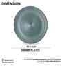 (Set of 2) Modern Farmhouse 10.6 Inch Dinner Plate (Saga Green)