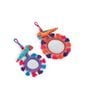 (Set Of 2) Multicolor Thread Thread & Bead  Tassel Hanging With Mirror
