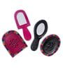 (Set Of 2) Pink & Black Leather Handcrafted Vegan Hand Mirror