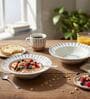 (Set of 2) Premium Scratch & Chip Resistant Porcelain Deep Plate