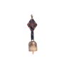 (Set Of 2) Red & Blue Metal Leather & Copper  Bells