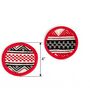 (Set Of 2) Red Cloth Toda Hand-Embroidered Round  Coasters