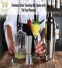 (Set of 2) Stainless Steel Teardrop Bar Spoon With Tall Peg Measure 30/60 ml (Silver)