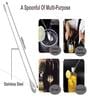 (Set of 2) Stainless Steel Teardrop Bar Spoon With Tall Peg Measure 30/60 ml (Silver)