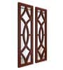 (Set of 2) Vintage Wooden Frame Decorative Wall Mirror Wall Art Decor