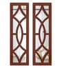 (Set of 2) Vintage Wooden Frame Decorative Wall Mirror Wall Art Decor