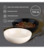 (Set Of 2) White & Black Stoneware Snack Bowl