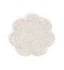 (Set Of 2) White Beaded Hand Coaster