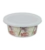(Set of 3 ) 300ml Melamine Airtight Serving Bowl with Tray (White)