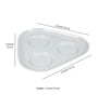 (Set of 3 ) 300ml Melamine Airtight Serving Bowl with Tray (White)