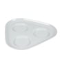 (Set of 3 ) 300ml Melamine Airtight Serving Bowl with Tray (White)