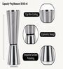 (Set of 3)- Stainless Steel Tall Peg Measure 30 & 60 ml with 2 Wine Pourer (Silver)