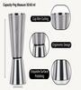 (Set of 3)- Stainless Steel Tall Peg Measure 30 & 60 ml with 2 Wine Pourer (Silver)