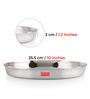 (Set of 3) 10 Inch Stainless Steel Heavy Gauge Dinner Plate