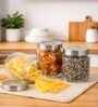 (Set of 3) Classic Collection See Through Lid Glass Storage Jars