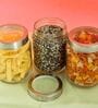 (Set of 3) Classic Collection See Through Lid Glass Storage Jars