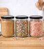 (Set of 3) Modern Collection 500ml Airtight Glass Storage Jars