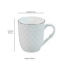 (Set of 4 ) 200ml Golden Line Embossed Designer Coffee Mug (White)