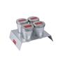 (Set of 4) 120ml Aluminium Kulfi Moulds with Stand