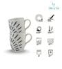 (Set of 4) 250 ml Porcelain Mug (Blue)