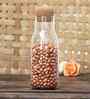(Set of 4) 500 ml Borosilicate Glass Bottle Container with Cork Lid