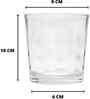 (Set of 4) Bubble 300 ml Glass Water & Juice Glasses (Clear)