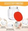 (Set of 4) Classic Collection 500ml Round Shape Glass Storage Jars with Plastic Lid